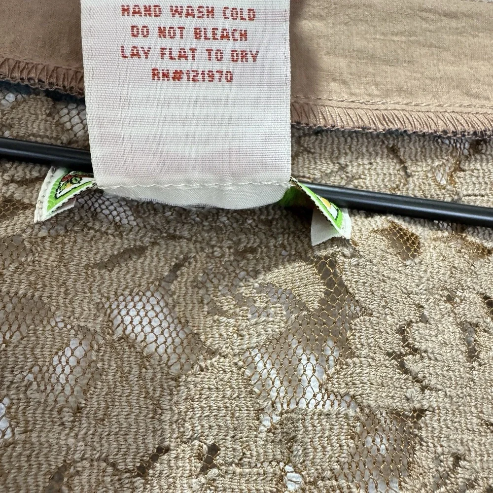 Vtg 90s Flying Tomato‎ Dress Womens Small Blue Empire Waist Crochet Boho Indie - Picture 11 of 16